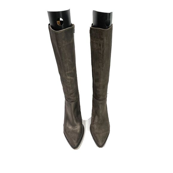 Corso Como Huey Dusted Metallic Leather Boot Size 8.5 US Gunmetal Dusted Chain - Picture 4 of 17